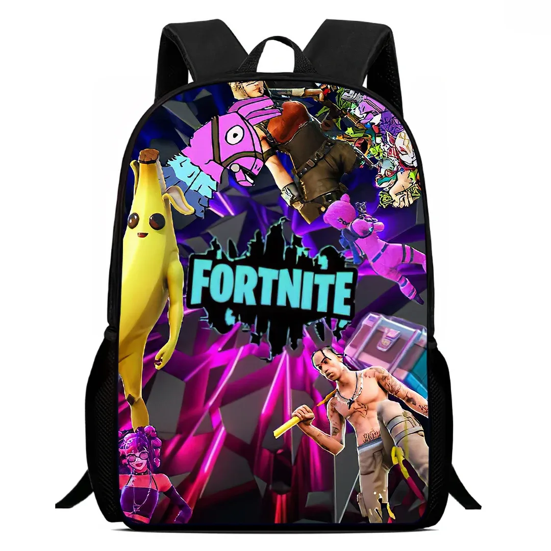 sac à dos d'école fortnite de 15 pouces pour enfants, garçons et filles, sac à dos léger imprimé avec des motifs de jeux, grand format, adapté aux enfants de 5 à 8 ans