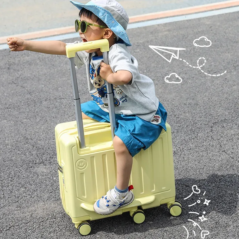 valise à roulettes pour enfants de 20 pouces avec serrure à code, bagage portable pour les voyages et les vacances des enfants