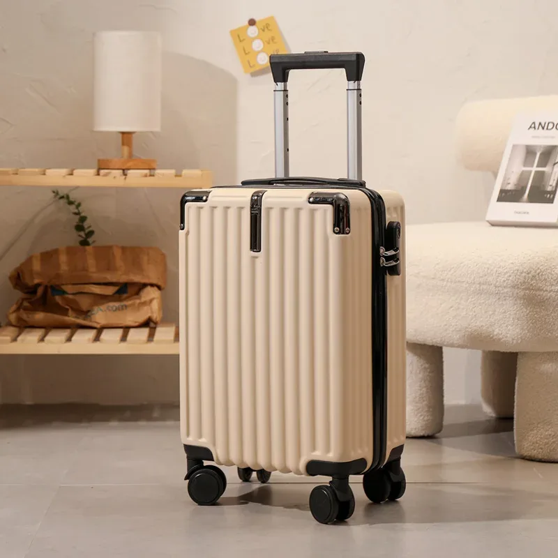 valise de voyage légère avec mot de passe pour étudiant, petit bagage, roue universelle pour homme et femme, chariot d'embarquement, 18 pouces