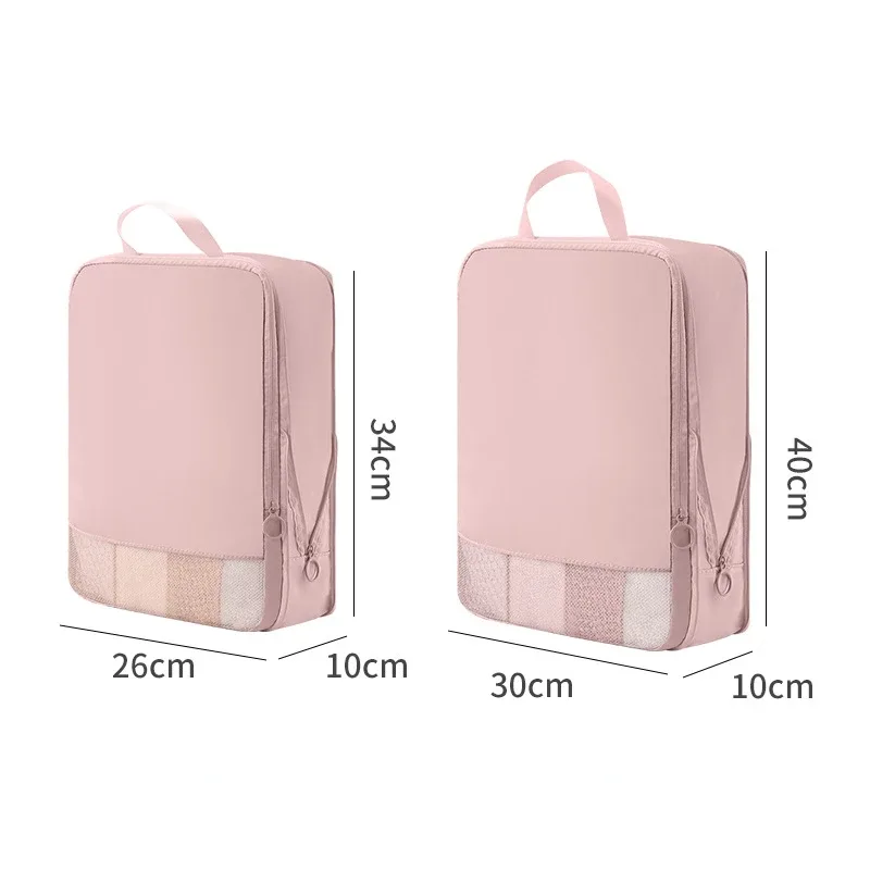 ensemble de 2 pièces, organisateur de voyage souple, sac de rangement, valise, cubes d'emballage, ensemble de bagages portables, vêtements, sous-vêtements, pochette de rangement compressible