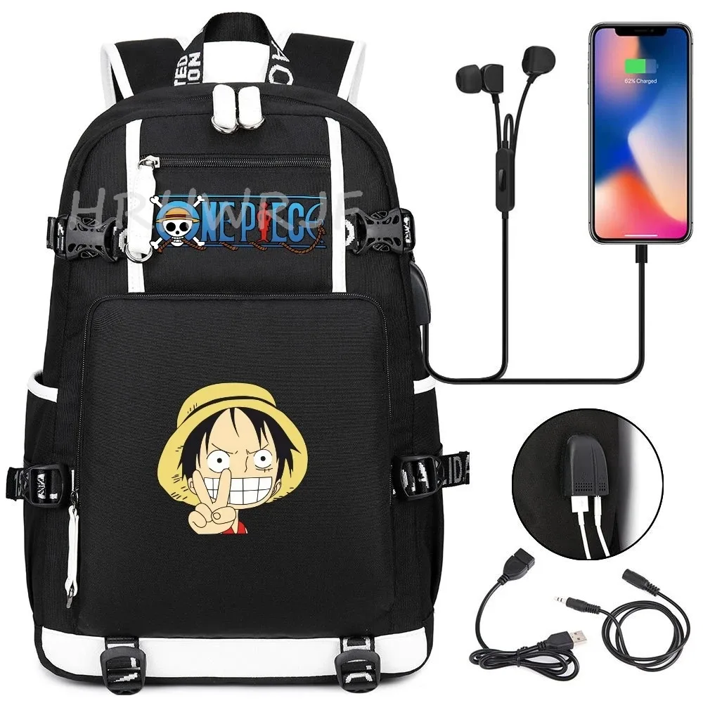sac à dos one piece monkey d luffy pour ordinateur portable, pour adolescents, garçons et filles, léger, pour collège, lycée, grands sacs d'école pour étudiants