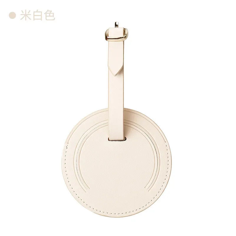 étiquette de bagage carrée en cuir véritable pour voyage, gravure, nom personnalisé, étiquette de valise ronde de luxe, sac à main pour femme, pendentif à breloque, cadeau