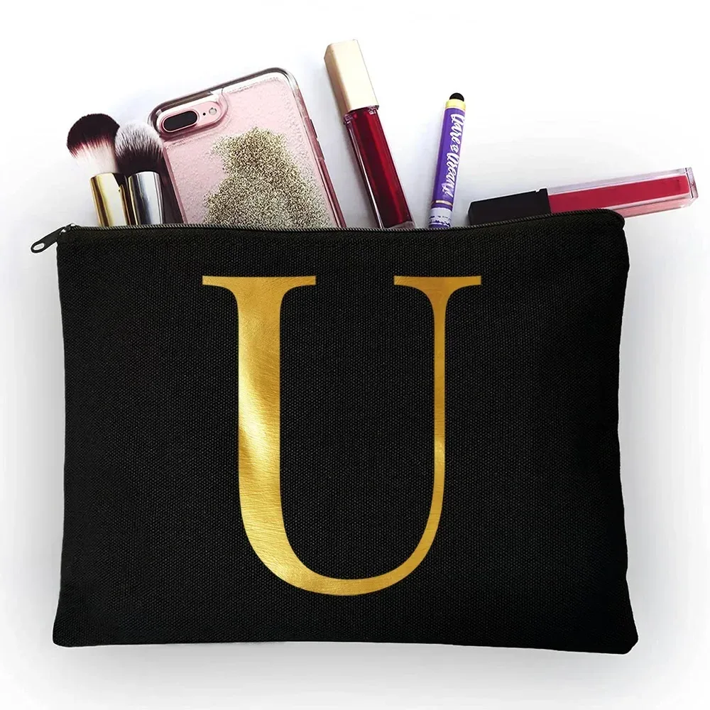 sacs à cosmétiques pour femmes, 26 lettres imprimées, jolis sacs à main de rangement portables de voyage décontractés, trousse de maquillage, trousse de toilette, offre spéciale