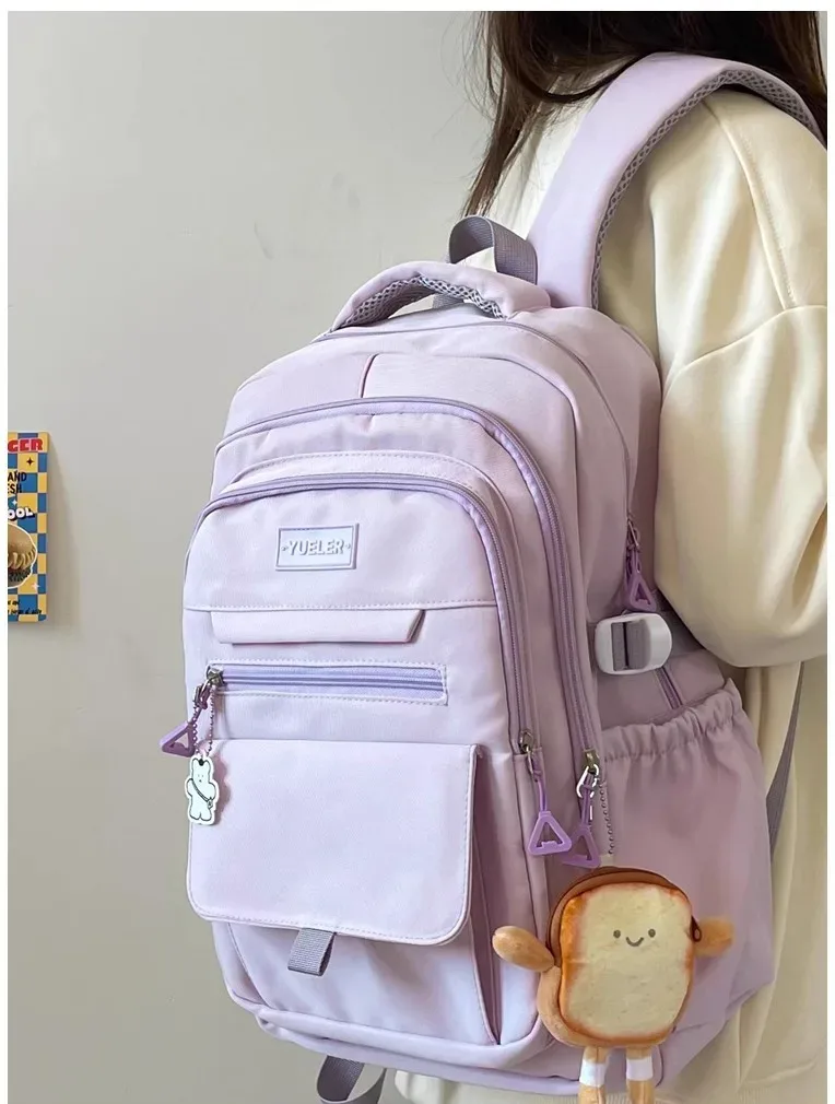 sac à dos de grande capacité pour lycée de style japonais, sacs d'école pour lycéens, sacs à dos pour ordinateur portable simples et polyvalents