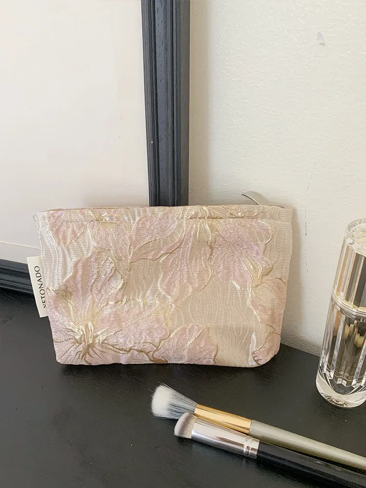 l/m/s relief jacquard sacs de maquillage femmes sac cosmétique femme pochette trousse de toilette pochette de maquillage voyage organisateur cosmétique