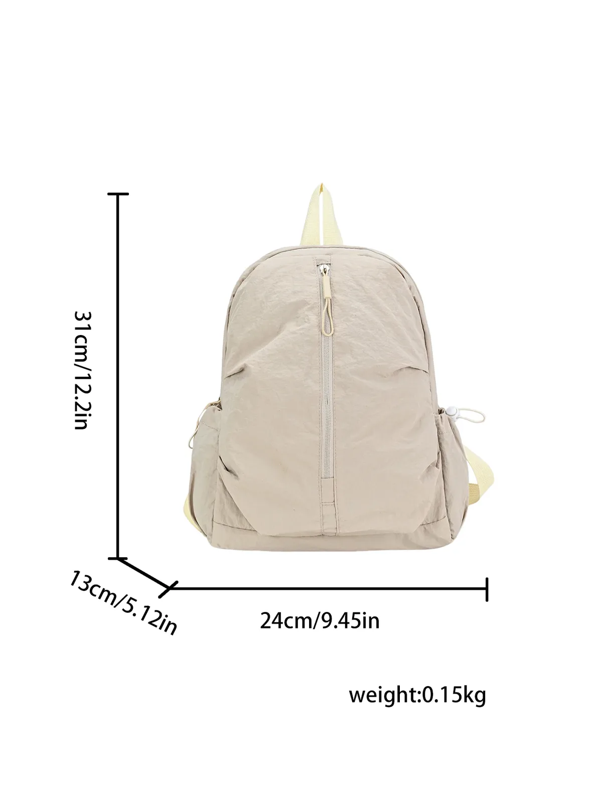 nouveau sac à dos en nylon 2026 – sac à dos décontracté pour voyage et usage quotidien, grande capacité, sac à dos scolaire souple plissé multicolore