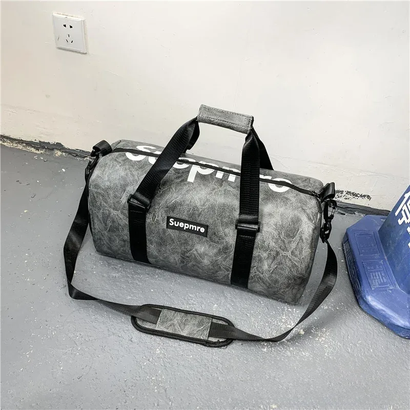 sac de sport multifonctionnel pour femme, sac de voyage court, extensible avec poignée de valise, séparation sec/humide