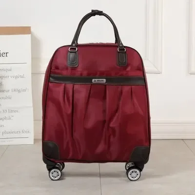 sac à main de bagage de voyage pour femmes, sacs à roulettes pour filles, cabine étanche, oxford, valise à roulettes pour dames, sac de traînée