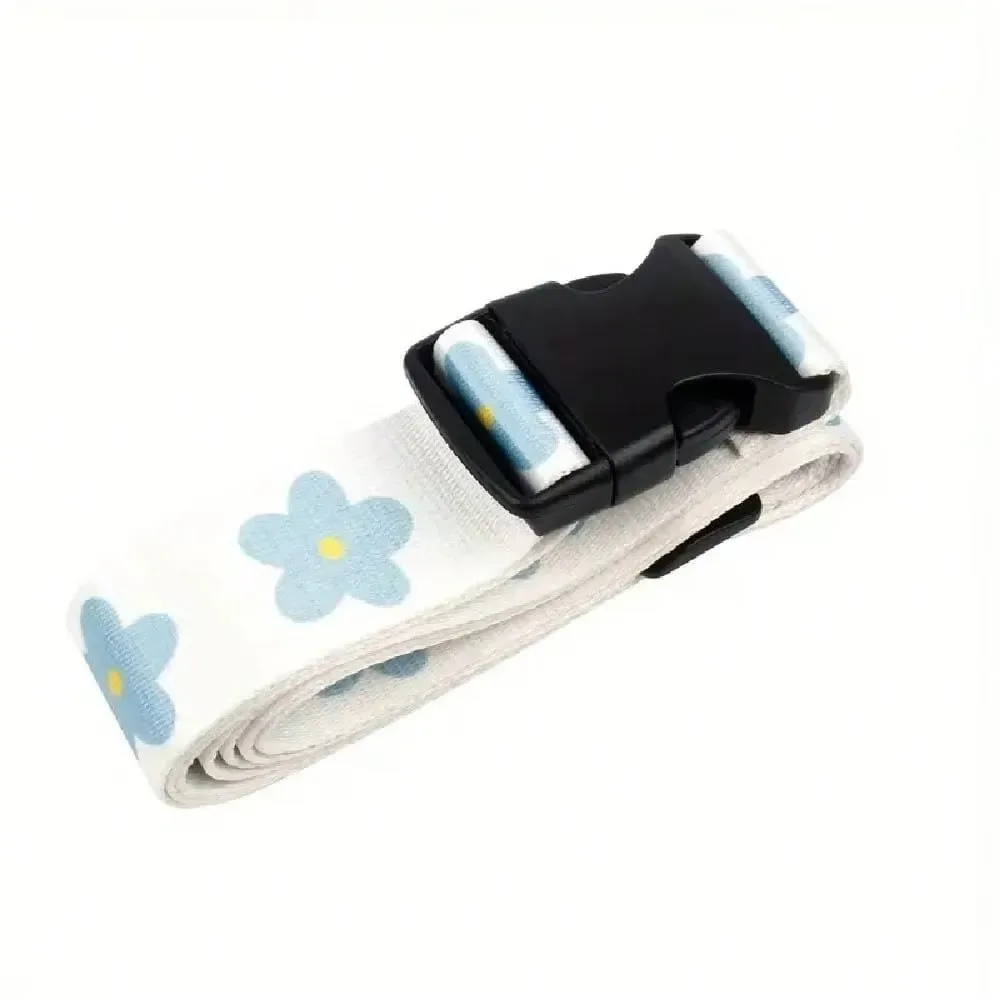 nouvelles sangles de bagages multicolores en polyester, antivol, sangle de bagages de voyage réglable, sangle de bagages florale, accessoires de voyage