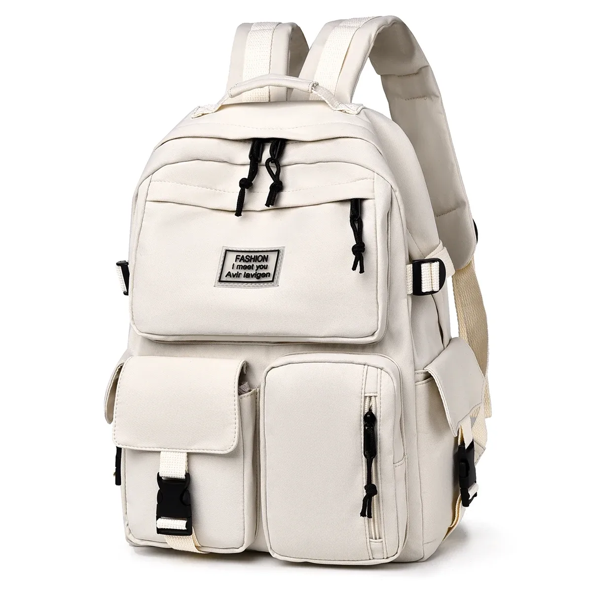 sac à dos unisexe multi-poches, sac à dos de style neutre simple et décontracté de grande capacité en matériau oxford, sac à dos pour ordinateur, offre spéciale