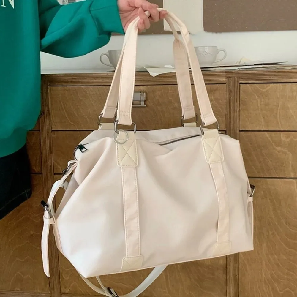 Sac de voyage minimaliste imperméable, sac de sport décontracté en nylon grande capacité, sac à bandoulière simple pour les trajets quotidiens