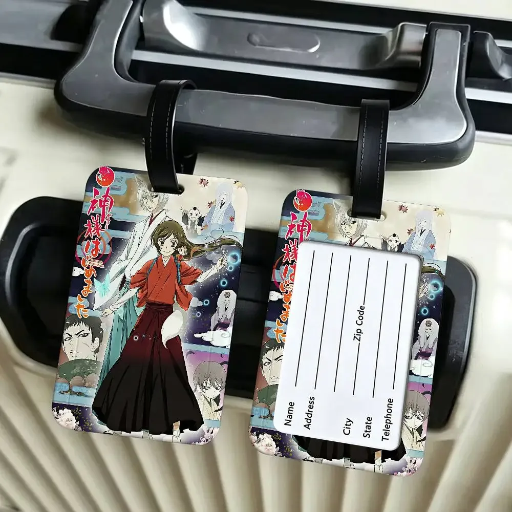 étiquette de bagage portable anti-perte anime k-kamisama kiss magazine, étui de carte d'informations en pvc, étiquette de voyage pour valise et sac à dos