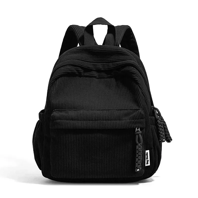 sac à dos japonais décontracté simple multifonctionnel voyage shopping grande capacité velours côtelé petit sac à dos femme