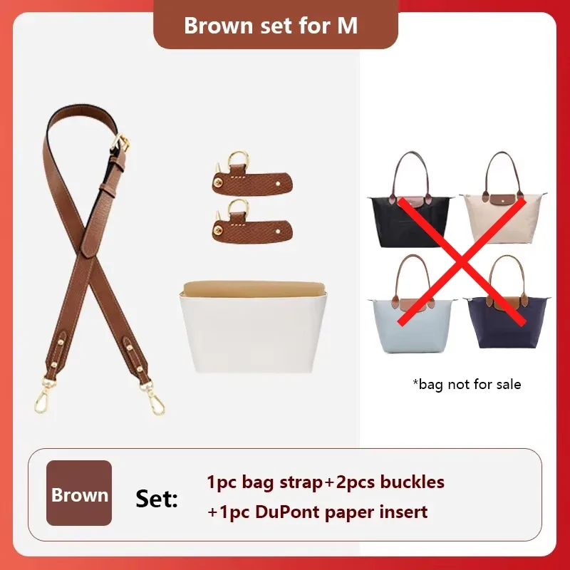 sangle de sac à bandoulière pour sac à bandoulière en cuir longchamp m, ceinture durable à porter en travers du corps, sans perçage, accessoires de remplacement