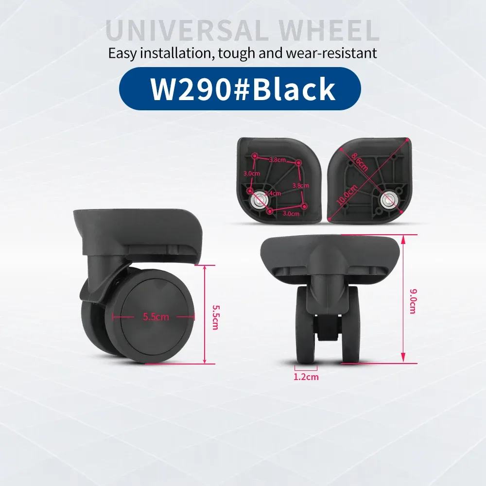 roue universelle de remplacement pour valise de voyage, compatible avec les roulettes de valise trolley tm817