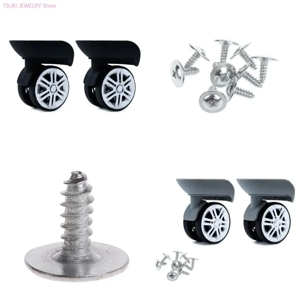 62KE roulettes rechange pour chariot à bagages robustes, Double rangée, valise pivotante à 360 degrés, SilentWheels, 2 pièces