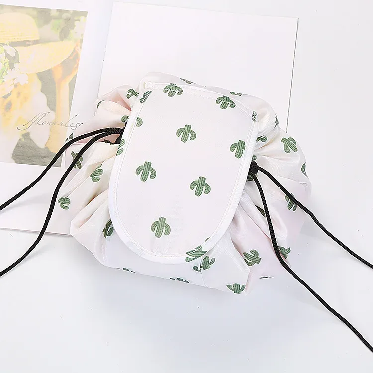 sac à cosmétiques à cordon de serrage pour femmes, sac de rangement de voyage, sac de maquillage, organisateur, pochette de maquillage portable étanche, trousse de toilette et de beauté