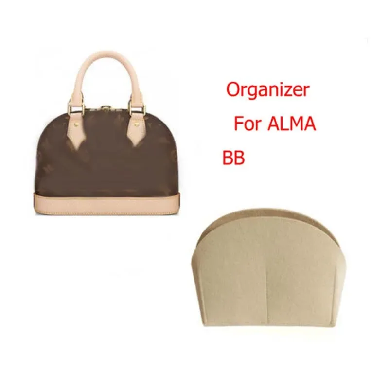 organisateur de sac alma bb, organisateur de maquillage pour petit sac à main, organisateur de sac intérieur portable, organisateur de sac à cosmétiques en forme de coquille, cadeau de noël