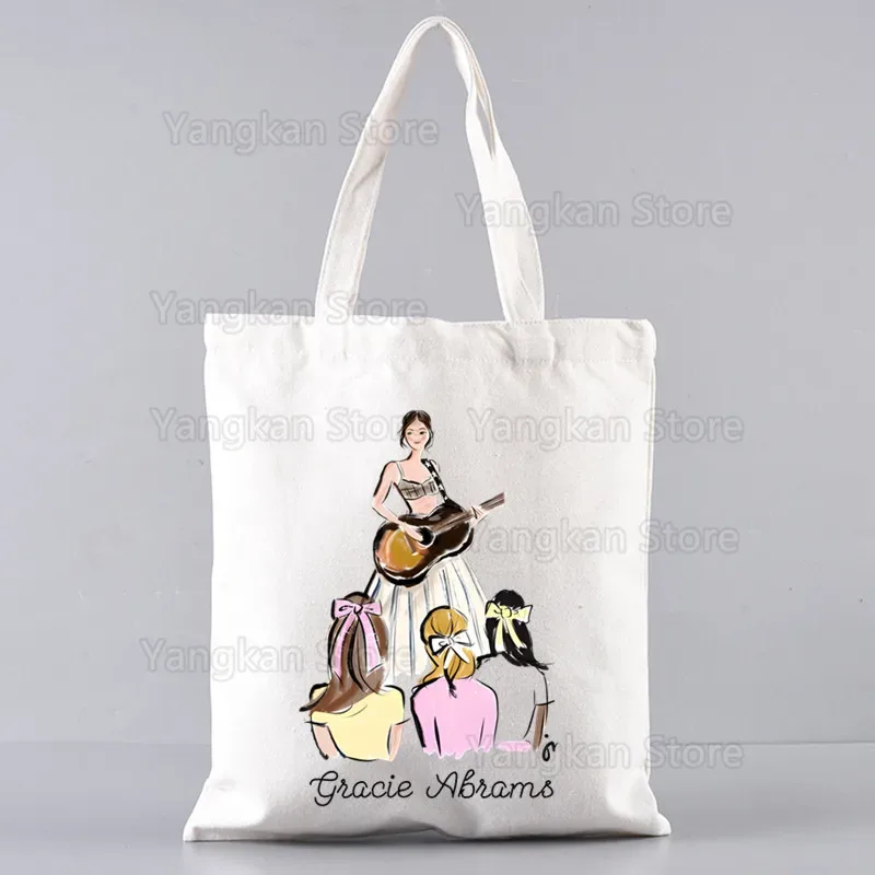 gracie abrams femmes toile sac fourre-tout eco sac à provisions grande capacité sac à bandoulière pour femmes femme pliable plage shopper sac