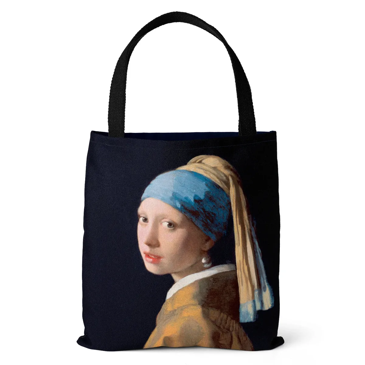 [bouche en toile] sac en toile imprimé peinture à l'huile sac fourre-tout léger pour femme sac à main quotidien sac à provisions multifonctionnel