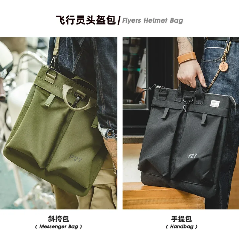 maden sac de portage de casque d'équipement tactique pour hommes, sac de voyage multi-poche, sac main et sac à dos portatif avec poches pour ordinateur et ordiphone, sac à épaule avec fermoir