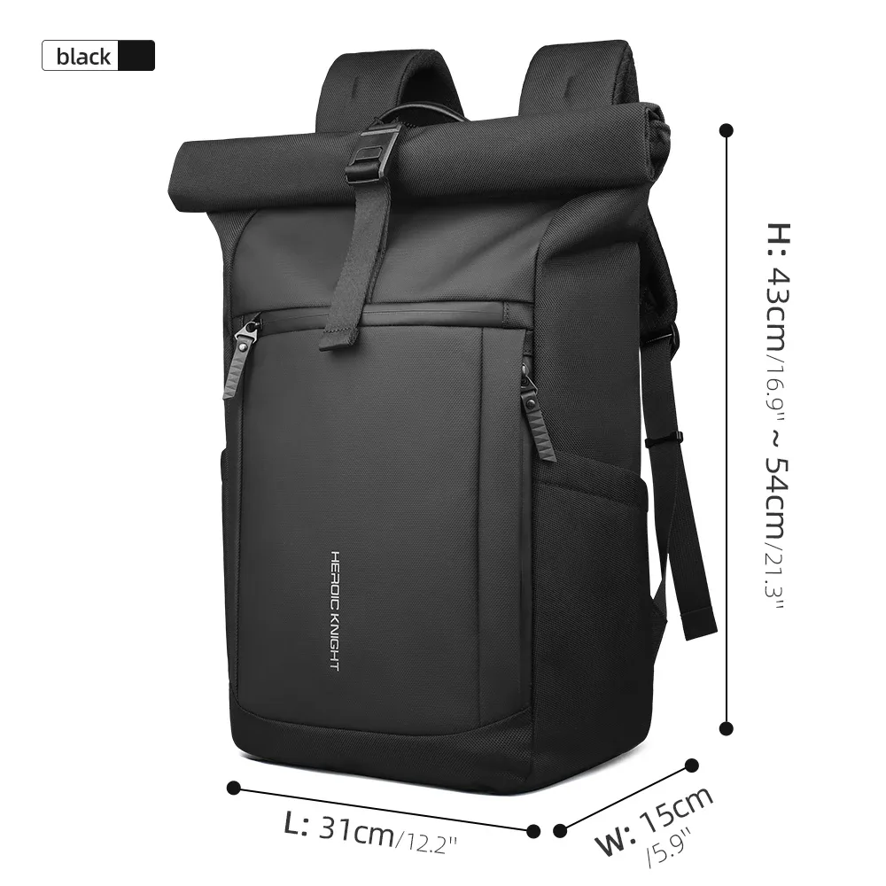 heroic knight – sac à dos de voyage pour hommes, sac à dos de randonnée décontracté, étanche, pour l'extérieur, grande capacité, cartable de week-end