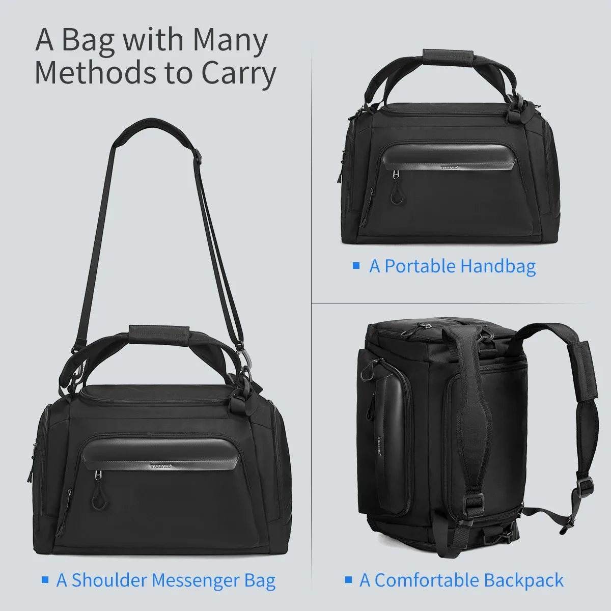 tigernu sacs de voyage pour hommes pour femmes 15.6 pouces pochette d'ordinateur sac à main sacs à bandoulière imperméables hommes sacs de sport pour salle de sport sacs de fitness