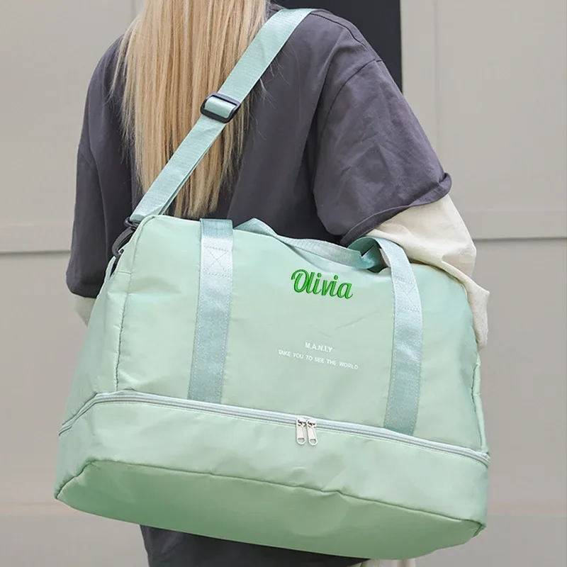 broderie personnalisée/style standard 2 options, sac de voyage de grande capacité, sac à main, saison de rentrée scolaire, super cadeau!