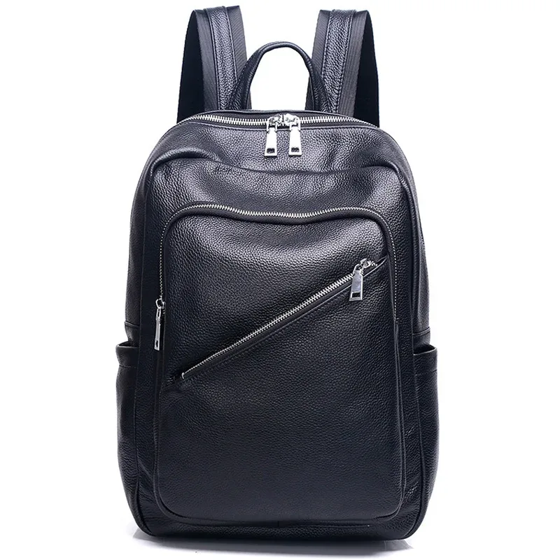 zency – sac à dos de voyage en cuir véritable pour femmes, sac d'école de grande capacité, multifonctionnel, adapté aux fichiers a4, sac de haute qualité
