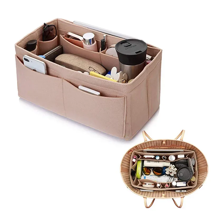 sac à main en feutre pour cosmétiques, sacoche de voyage, pour cosmétiques, portable