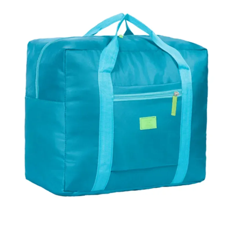 sacs de voyage pliants unisexes portables pour femmes, sac de grande capacité, bagages à main, voyage d'affaires, sacs de voyage water verde, 2024