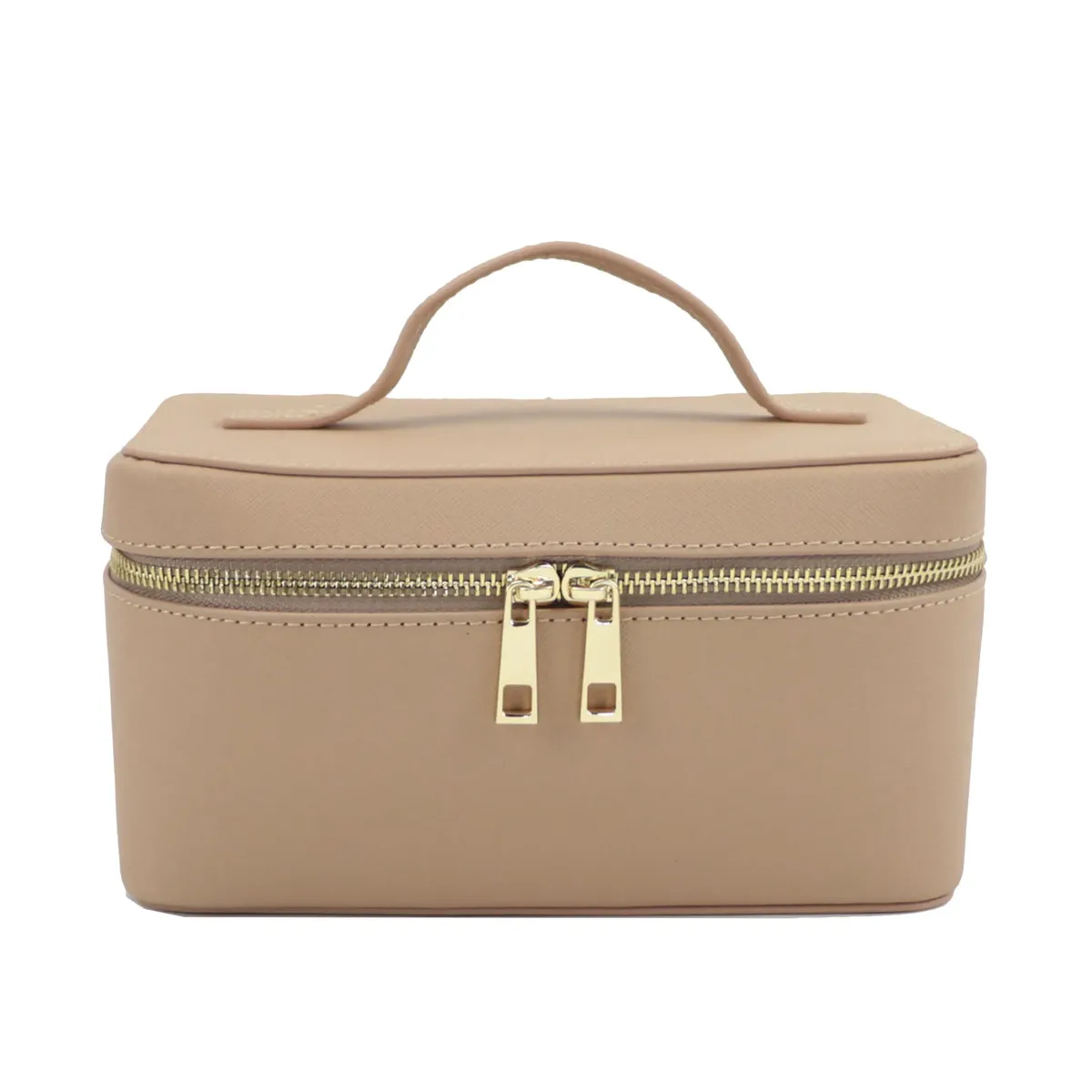 saffiano – trousse de toilette de voyage en croûte de cuir pour femmes, sac portable suspendu, boîte de rangement de maquillage, kit dopp, sac à cosmétiques pour femmes