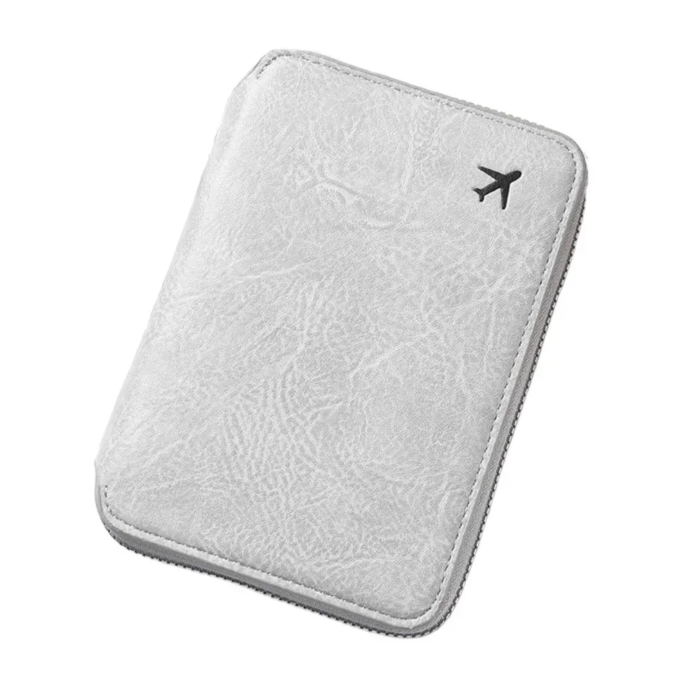 porte-passeport créatif en pu de couleur unie, antivol rfid, pour l'enregistrement à l'aéroport, portefeuille de voyage, porte-billets, clip pour passeport, pour hommes