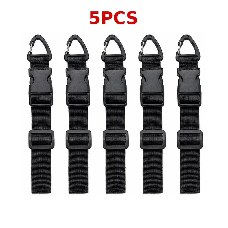 sangle de bagage réglable avec boucle triangulaire, ceinture de fixation en nylon pour tente, camping, randonnée, voyage, rangement, 5/10/20 pièces