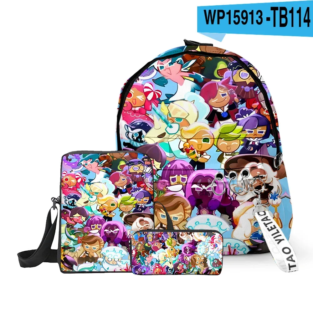 sac à dos scolaire classique amusant shadow milk en peluche avec impression 3d, lot de 3 pièces : sac à dos pour ordinateur portable, sac à bandoulière incliné et trousse à crayons