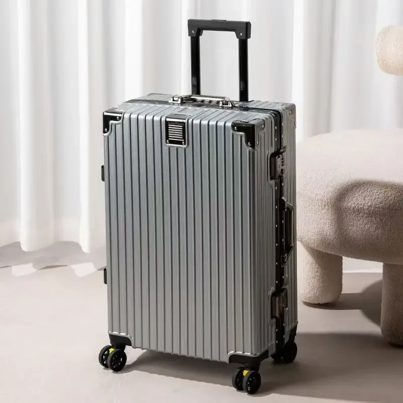 valise antichoc et résistante aux chutes de 20 à 30 pouces, grande capacité, bagage de voyage, cadre en aluminium, serrure à code, valise à roulettes pour étudiants