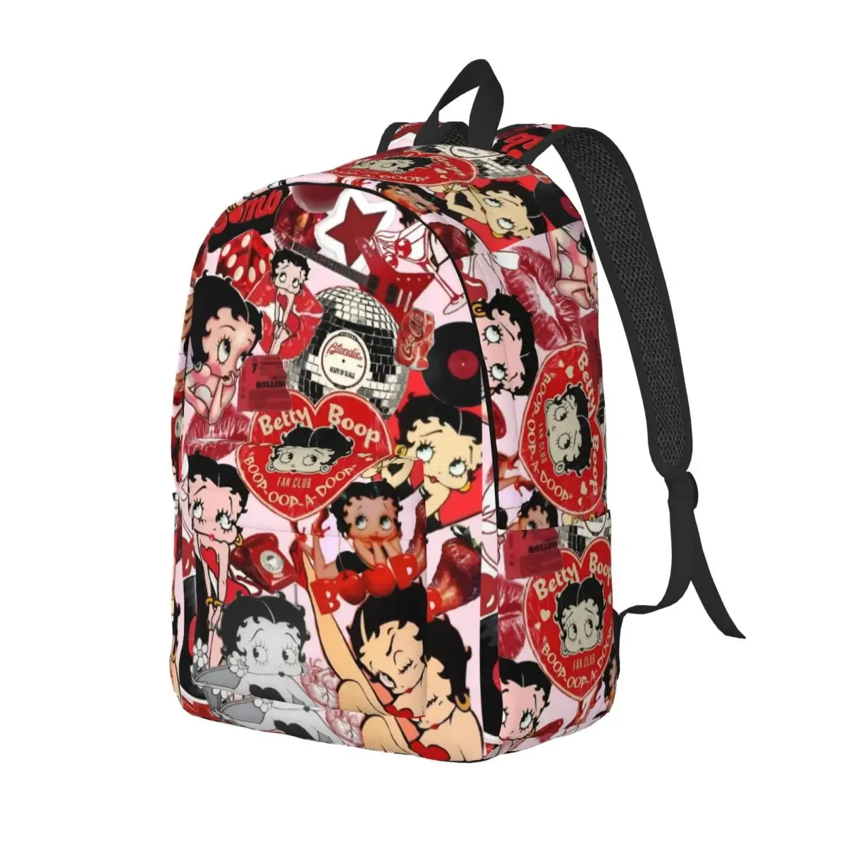 sac à dos b-bettysd cartoon kiss boops pour hommes et femmes, sac à dos décontracté pour le lycée, le travail, le collège, sac à bandoulière, cadeau