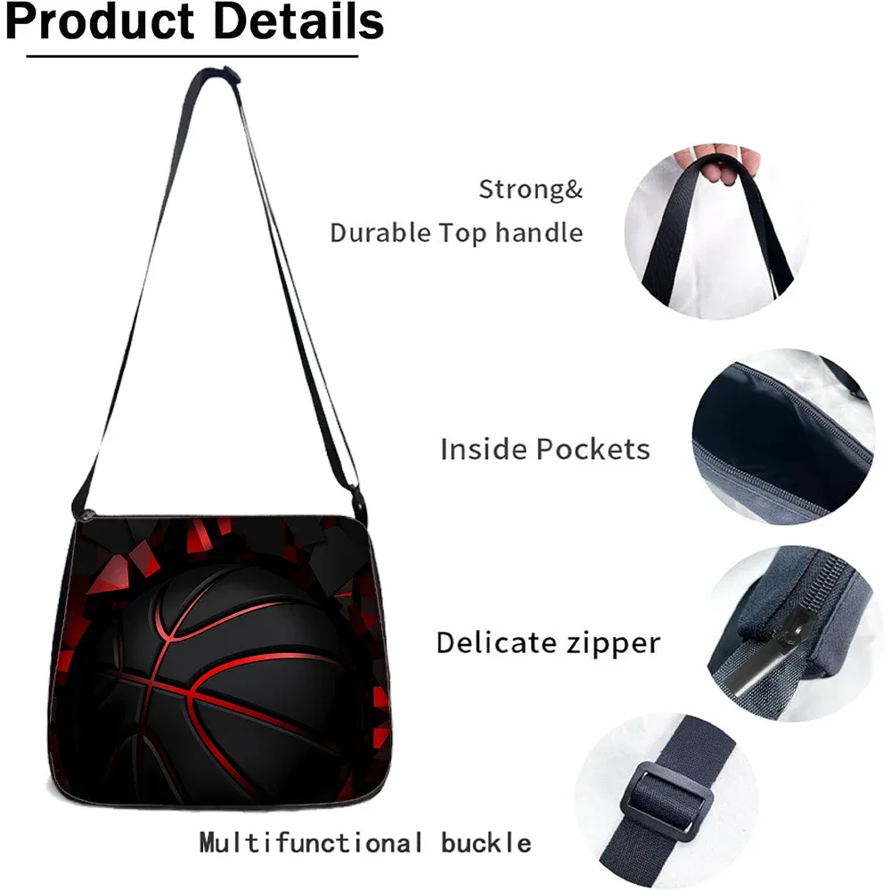 ensemble de sacs à dos graphiques sur le thème du basketball (1/2/3/4/5 pièces) | parfait pour l'école et les déplacements quotidiens