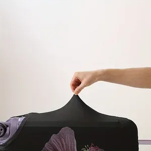 housse de bagage à imprimé fleur d'hibiscus, adaptée aux bagages de 18 à 32 pouces, manchon pour poignée de bagage, accessoires de voyage