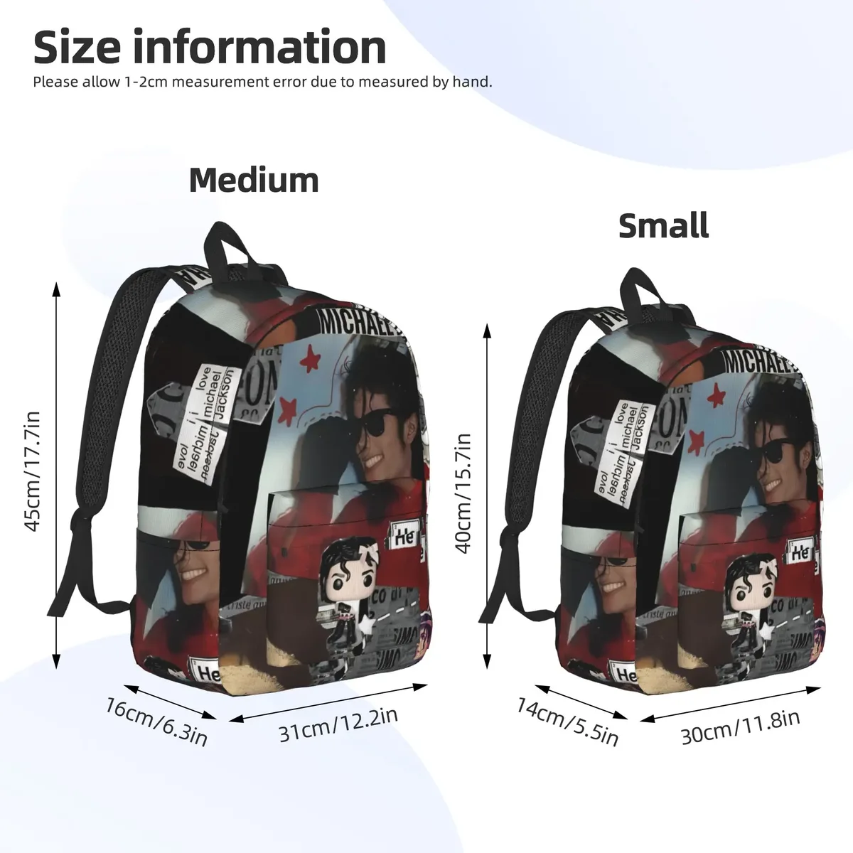 sac à dos michael jacksons musical movie 2026 pour hommes et femmes, sac à dos léger en toile pour ordinateur portable, idéal pour le lycée et les affaires