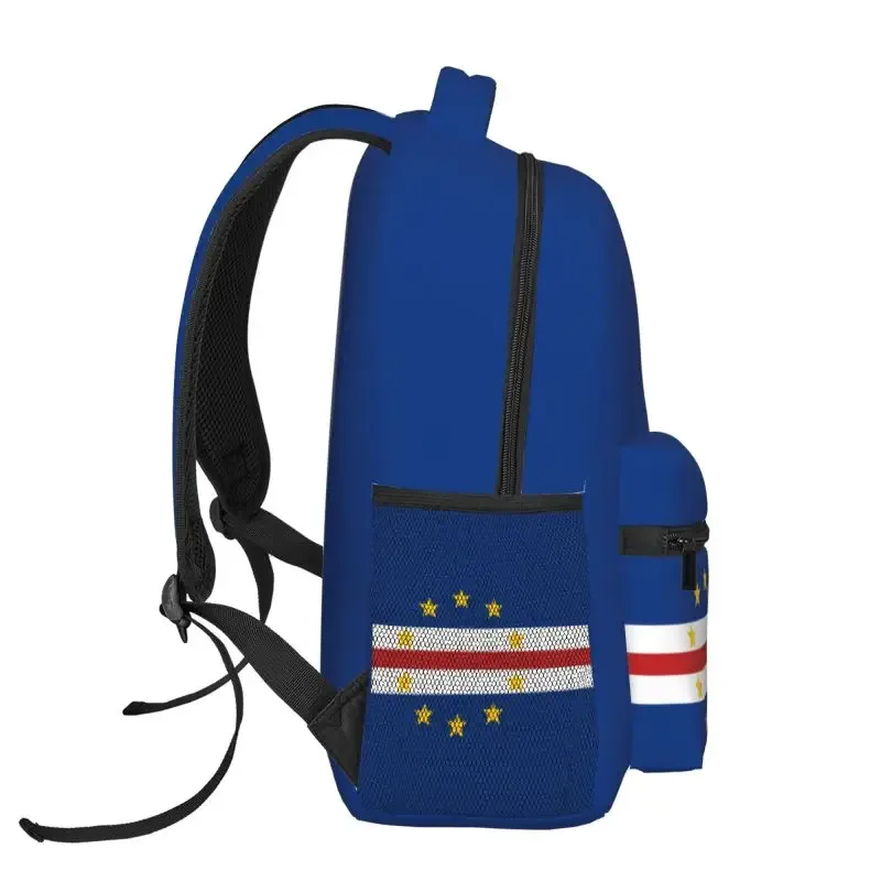 sac à dos avec drapeau du cap-vert pour garçons, adolescents, étudiants, sac d'école, sac à dos de voyage, randonnée, camping, sac à dos quotidien décontracté pour ordinateur portable