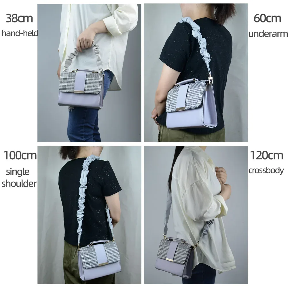 nouveau sac froissé en cuir bretelles plissées courtes longues plis poignées épaule sous les bras sangle remplacements sac à bandoulière accessoires