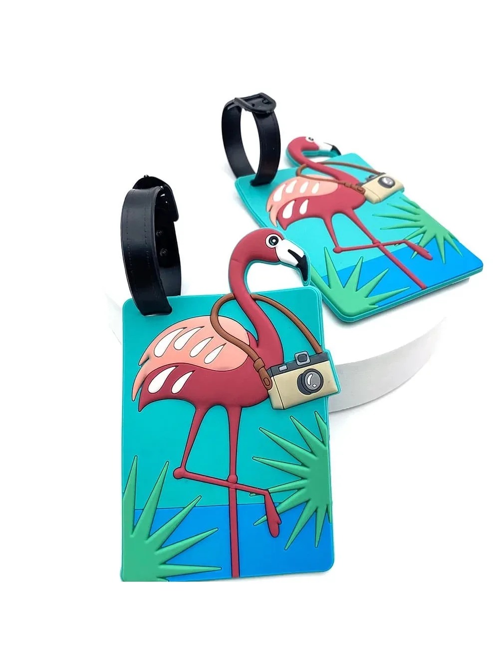 étiquette de bagage en forme d'animal mignon, 1 pièce, étiquette d'aéroport, prévention des pertes essentielles de voyage, étiquette suspendue unisexe