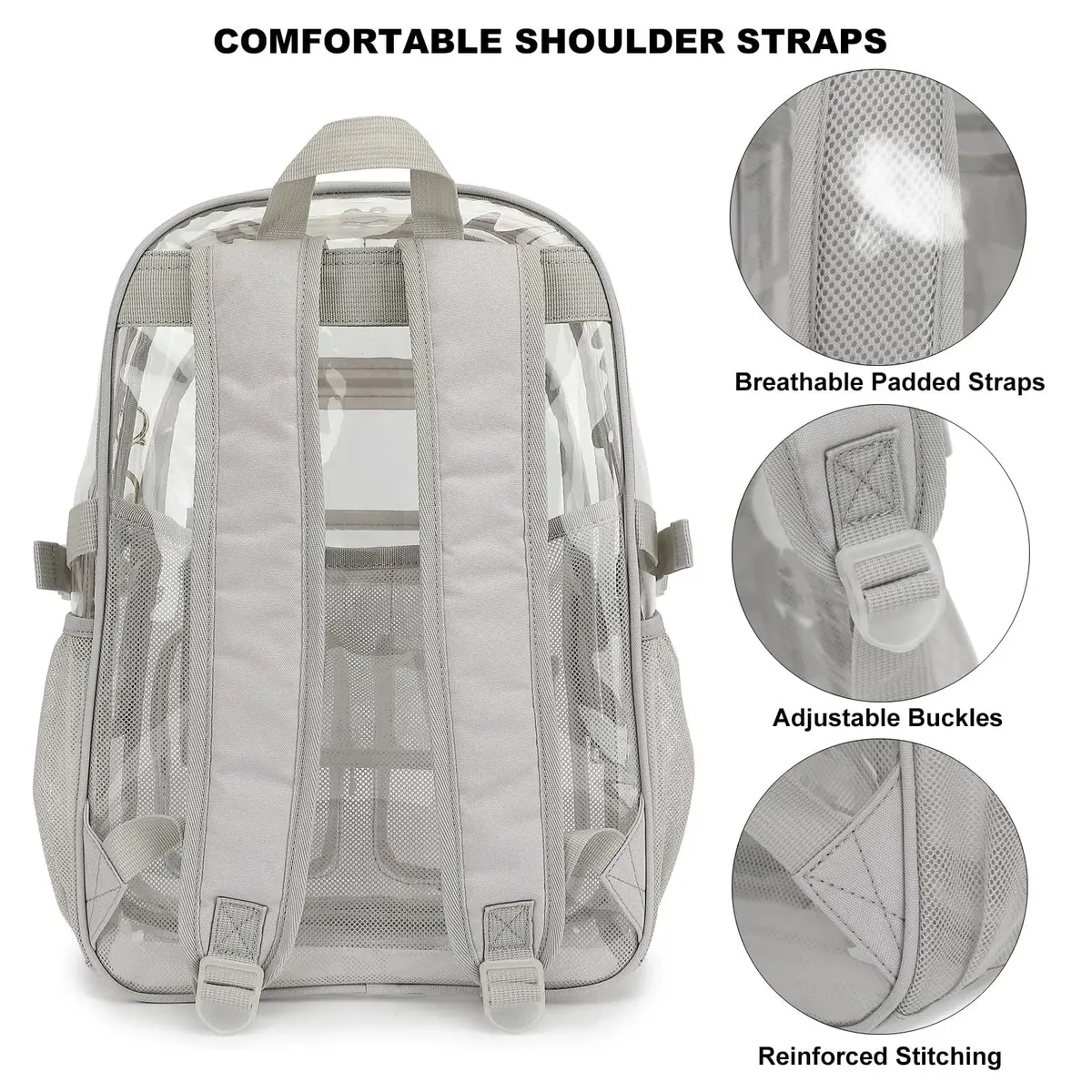 Nouveau sac à dos adapté aux écoles, sac Transparent en PVC robuste adapté aux champs sportifs