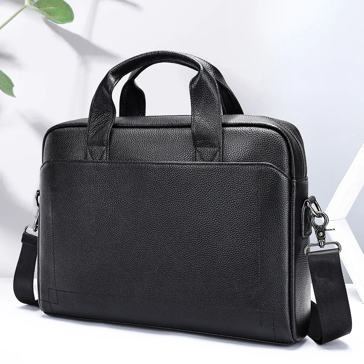 sac à main en cuir véritable pour homme, porte-documents en cuir de vachette de première qualité, sac pour ordinateur portable en cuir véritable, sac d'affaires