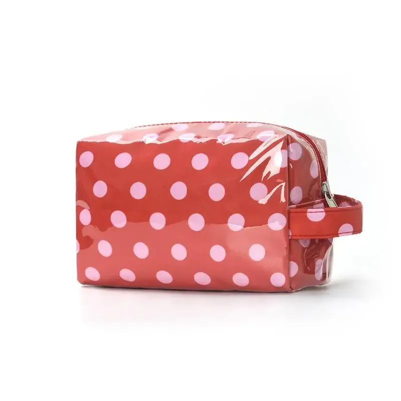 trousse de maquillage rose rayée élégante : grande capacité, organisateur portable pour cosmétiques et articles de toilette (rouges à lèvres) - sac de voyage, cadeau idéal pour filles