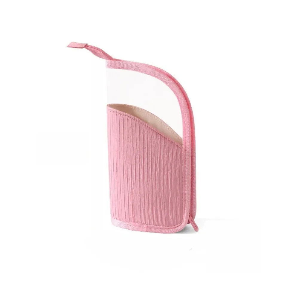 grande trousse de toilette verticale grande capacité, étui portable pour pinceaux de maquillage, pochette de rangement de voyage étanche et autoportante