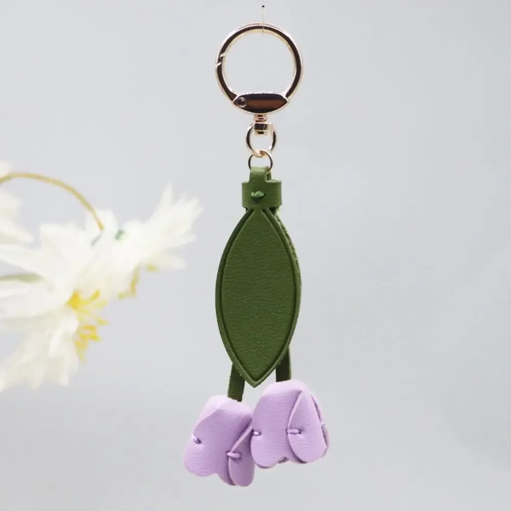 pendentif de sac tulipe douce, style coréen dopamine, décoration de sac à dos fraîche, accessoires assortis au sac, breloques de sac, cordon floral pour femme
