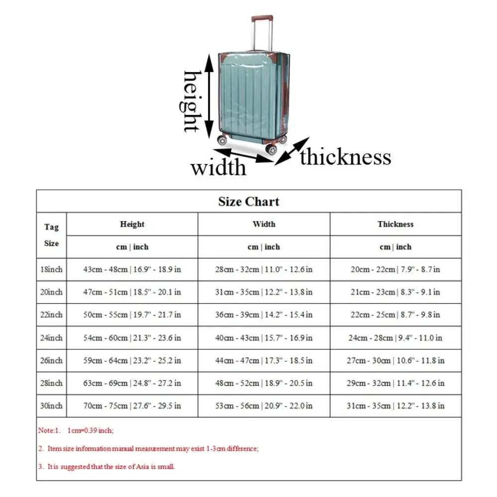housse de protection transparente en pvc, imperméable, pour valise, housse de rangement pour bagages, anti-poussière, accessoires de voyage