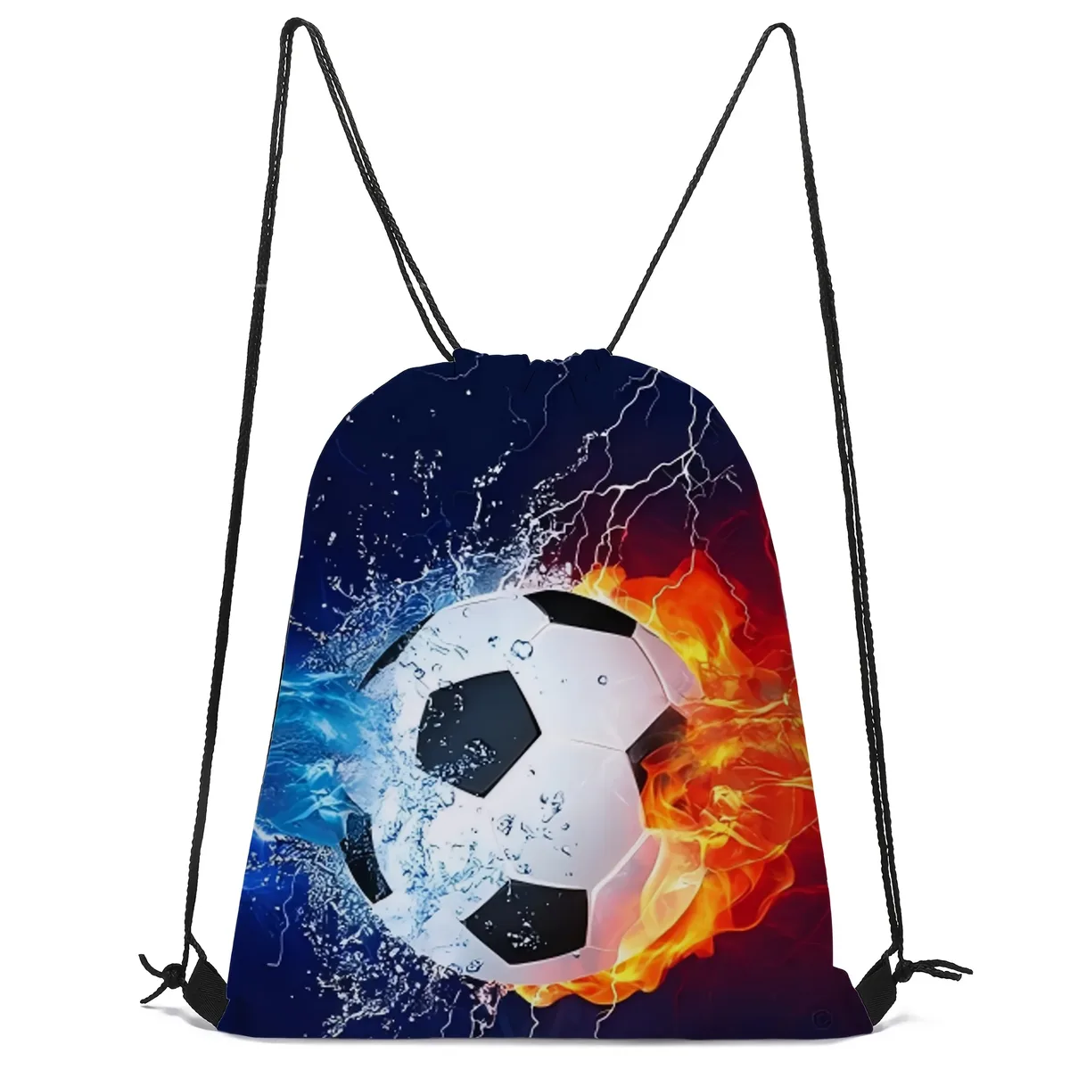 sac à dos à cordon de serrage sur le thème du football, 1 pièce, coque souple et durable, sac de rangement pour chaussures de voyage